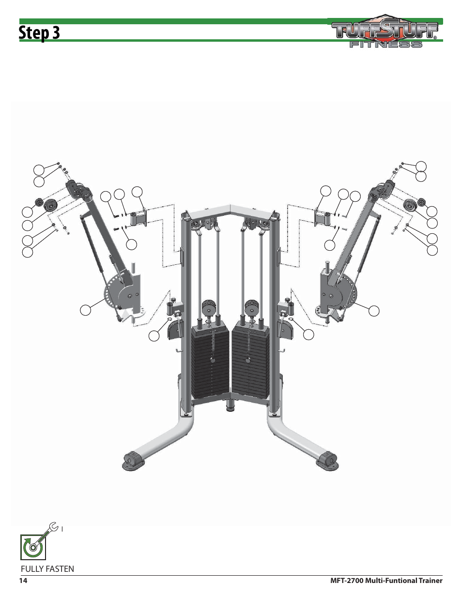 Step 3 | Tuff Stuff MFT-2700 Multi-Functional Trainer User Manual | Page 14 / 27