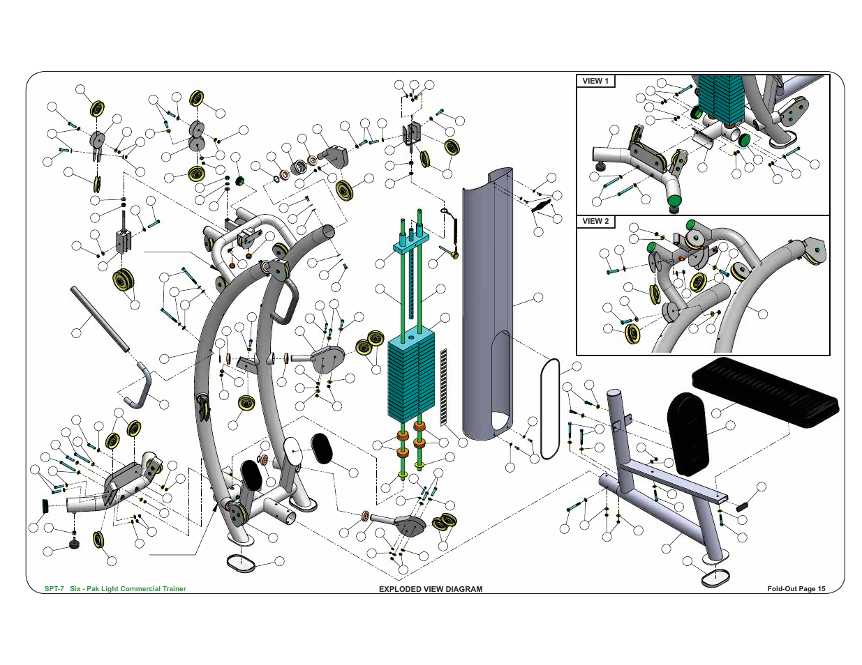 Tuff Stuff SPT-7 Six-Pak Light Commercial Trainer User Manual | Page 15 / 17
