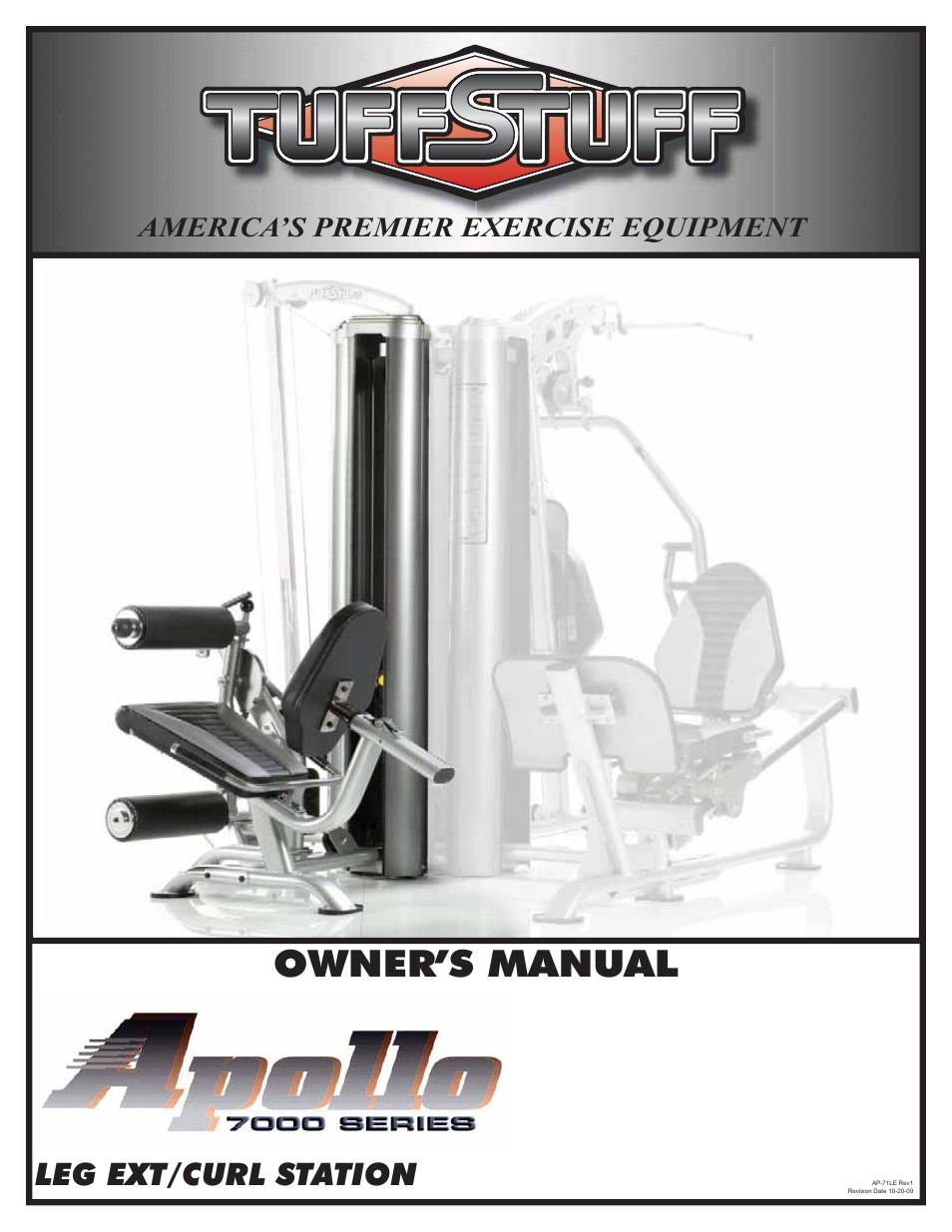 Tuff Stuff AP-71LE Single Station Leg Ext/Curl User Manual | 19 pages