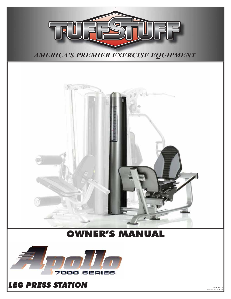 Tuff Stuff AP-71LP Single Station Leg Press User Manual | 23 pages