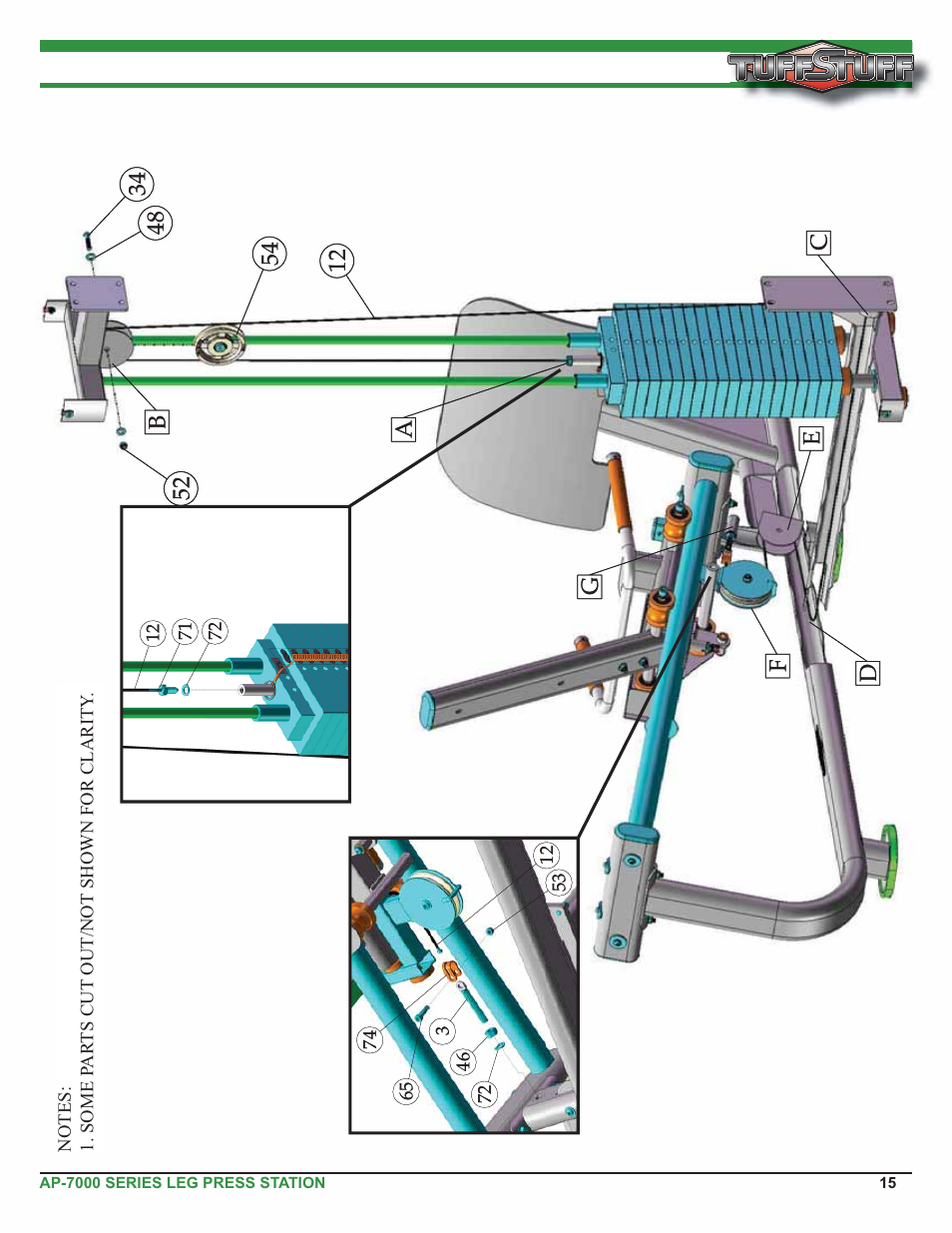 Tuff Stuff AP-71LP Single Station Leg Press User Manual | Page 15 / 23