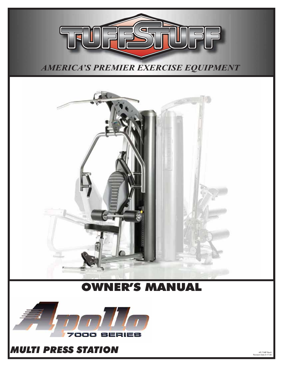 Tuff Stuff AP-71MP Single Station Multi Press User Manual | 23 pages