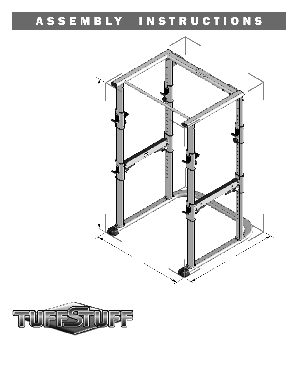 Tuff Stuff RPR-265 Power Cage/Rack User Manual | 8 pages