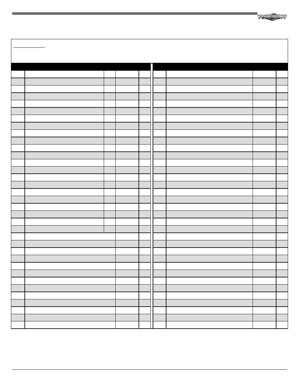 Rsm-600 parts list, Bold font = sub-assembly parts | Tuff Stuff RSM-625WS Smith-Half Cage Ensemble User Manual | Page 13 / 14