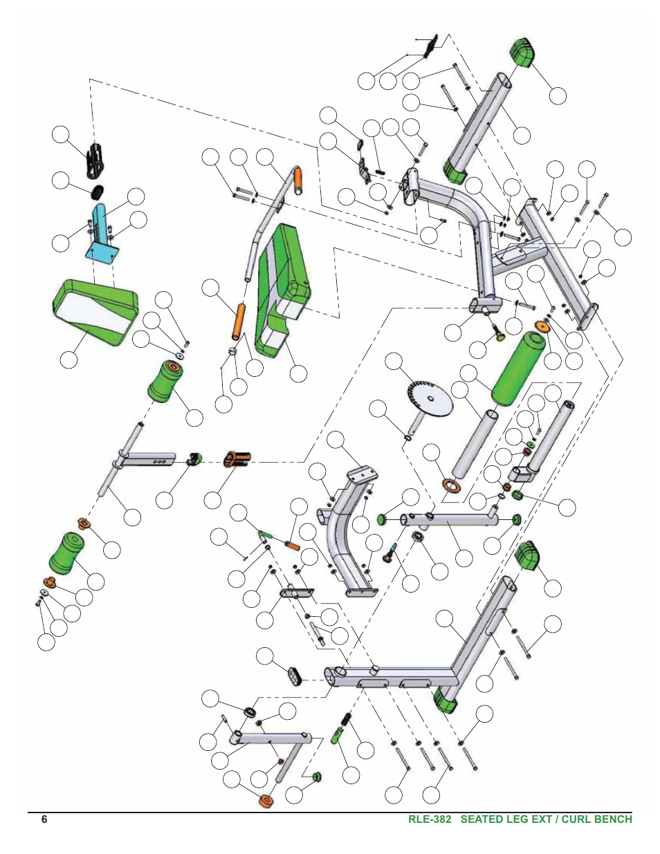 Tuff Stuff RLE-382 Leg Extension/Curl User Manual | Page 6 / 8