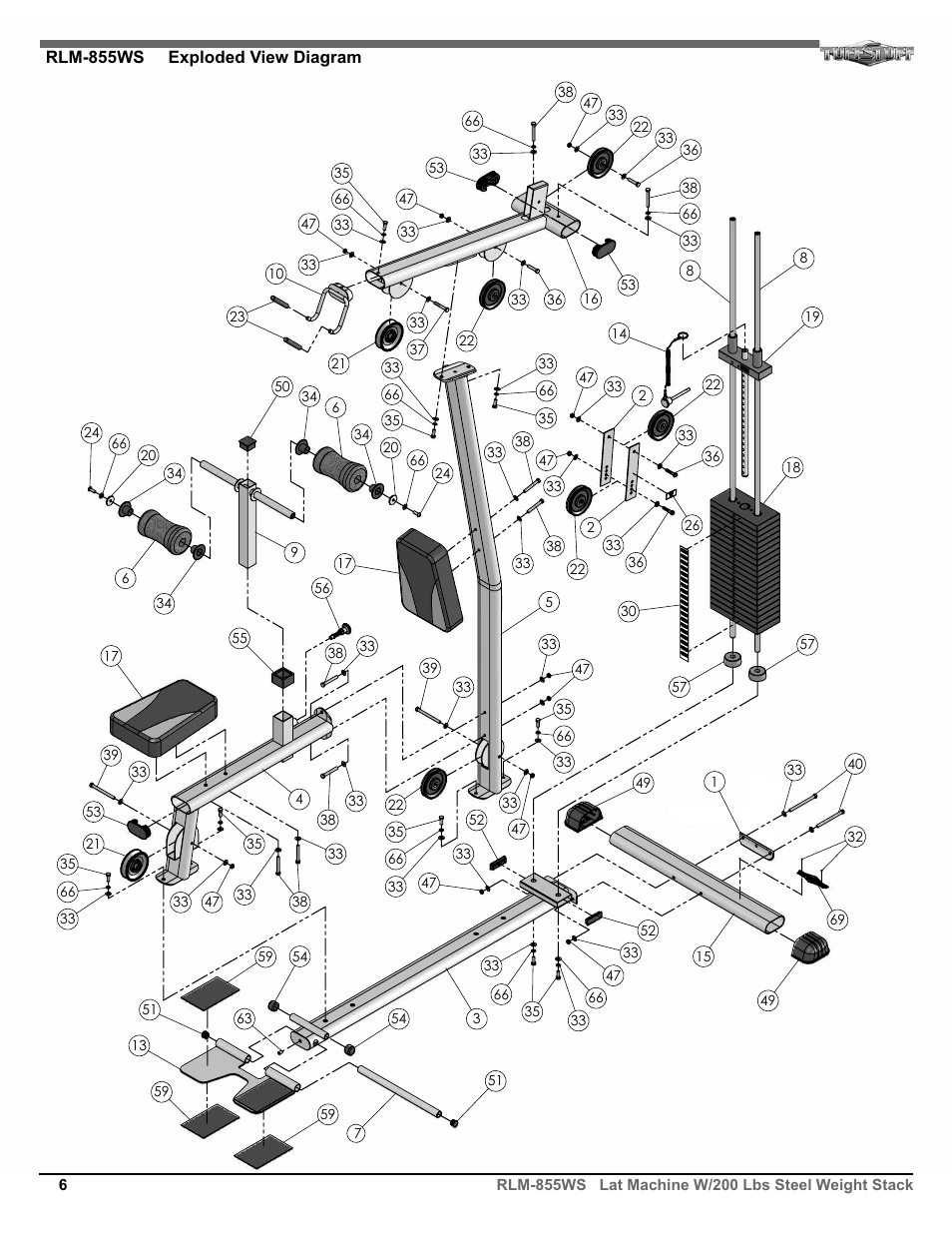 Tuff Stuff RLM-855WS Lat Machine User Manual | Page 6 / 8