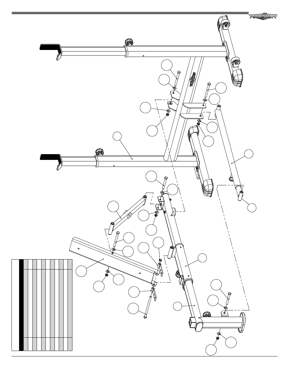 Tuff Stuff RWC-335 Wide Combo Fold Up Bench User Manual | Page 3 / 8