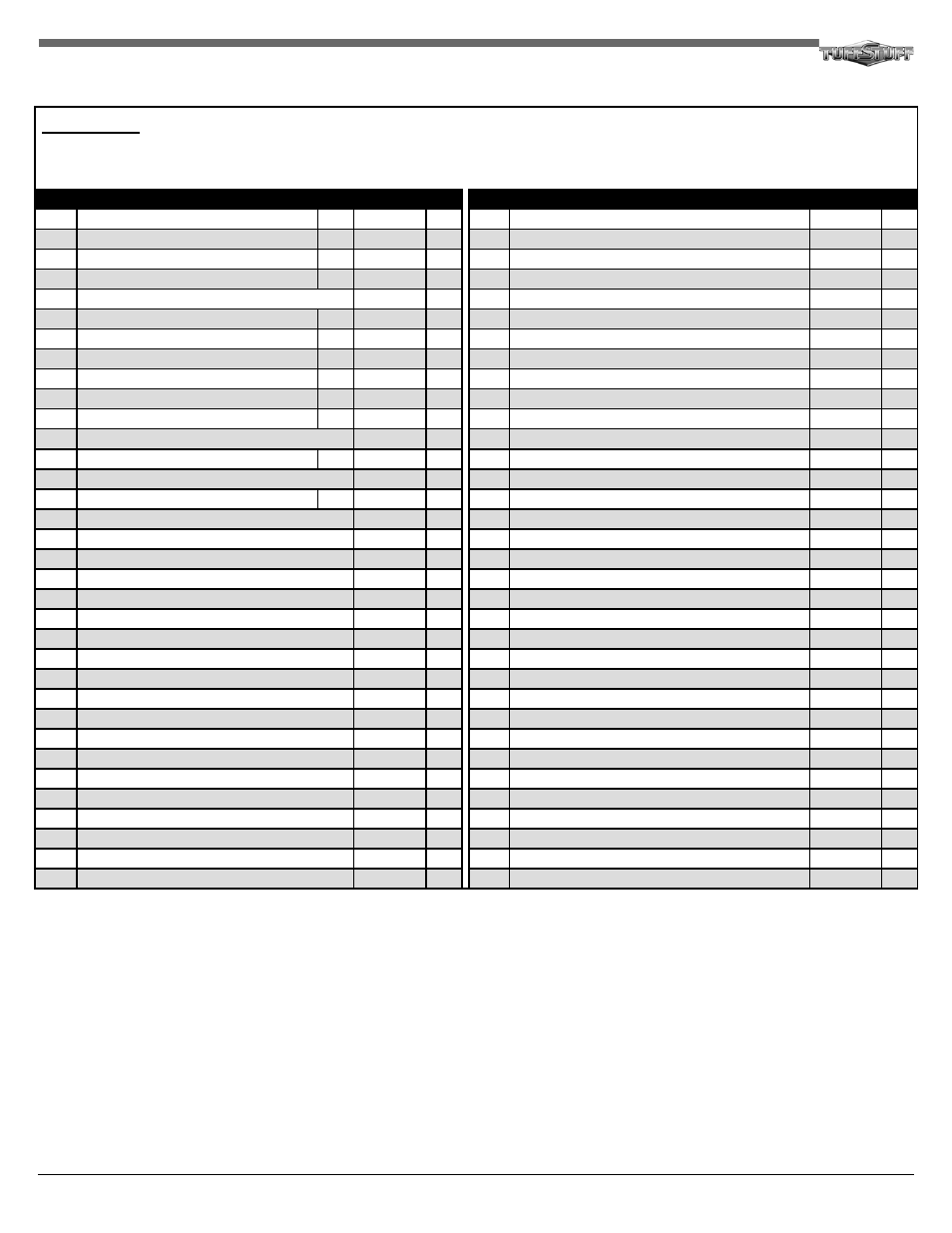 Rwc-335 parts list | Tuff Stuff RWC-335 Wide Combo Fold Up Bench User Manual | Page 7 / 8