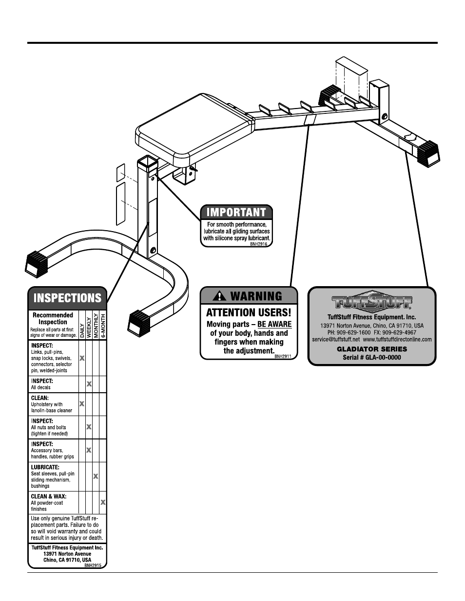 Tuff Stuff EID-42 Multi-Purpose Bench User Manual | Page 4 / 16
