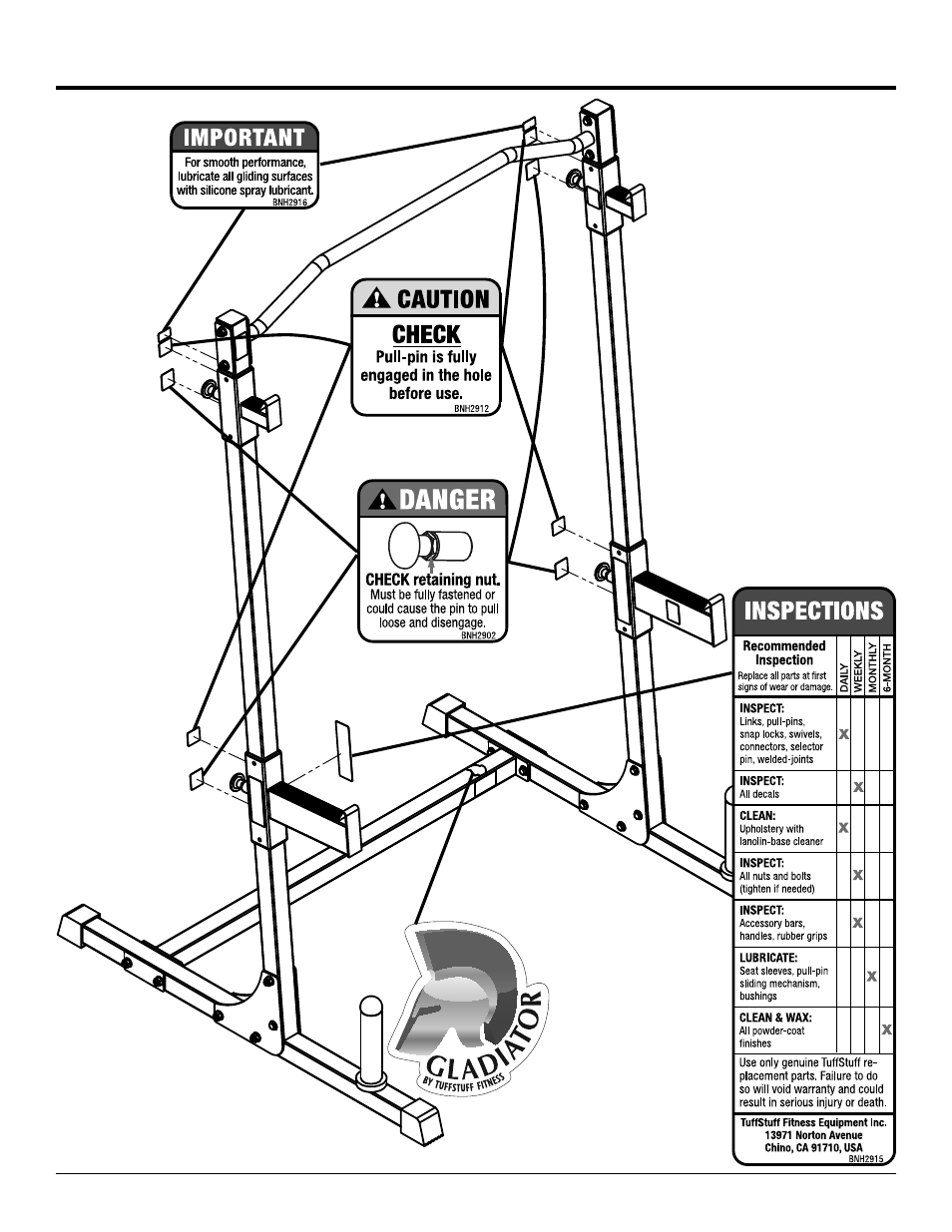 Tuff Stuff ESS-15 Multi-Press Rack User Manual | Page 4 / 16