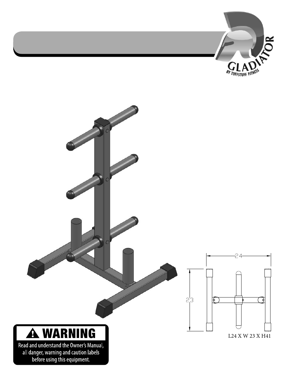 Tuff Stuff EWT-44 Olympic Plate Tree User Manual | 12 pages