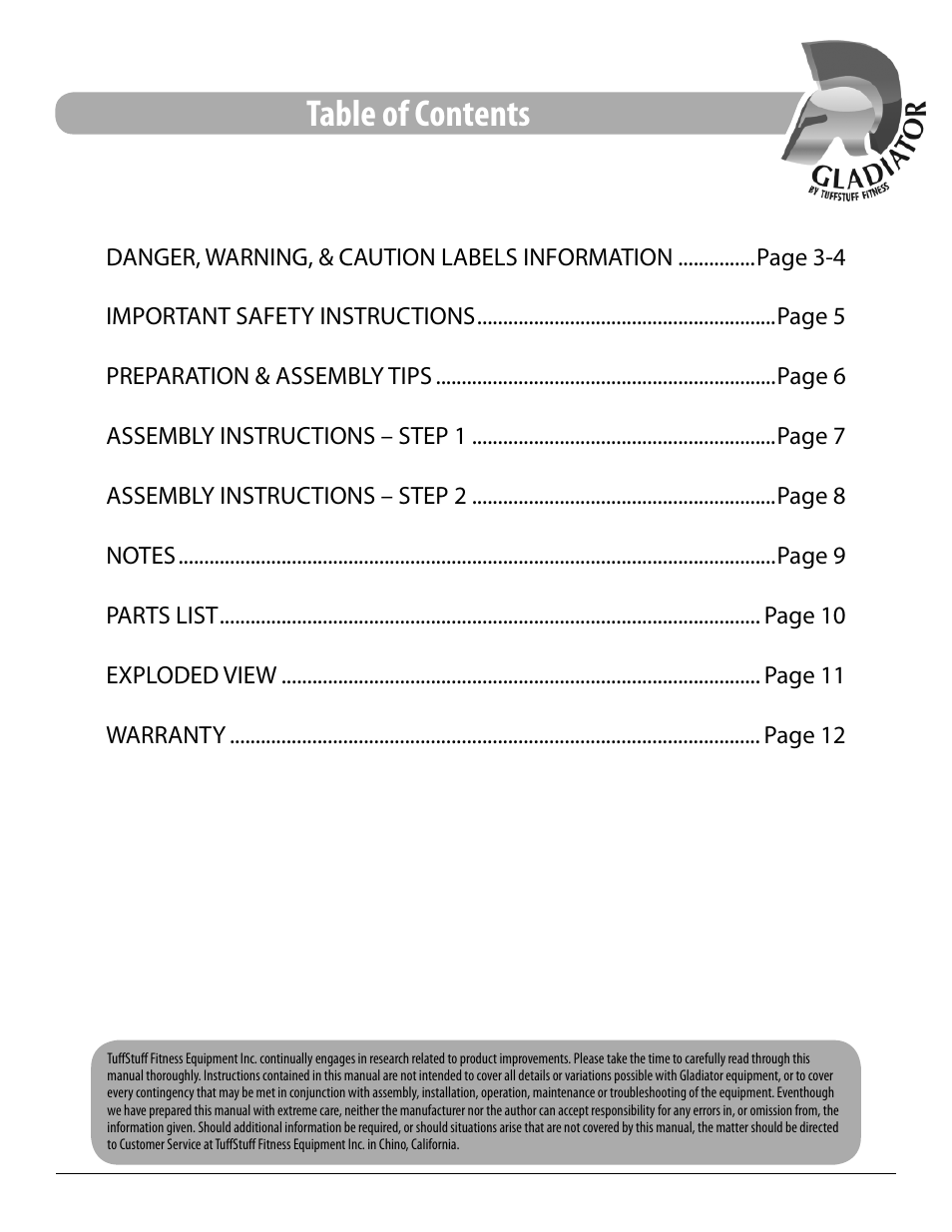 Tuff Stuff EWT-44 Olympic Plate Tree User Manual | Page 2 / 12