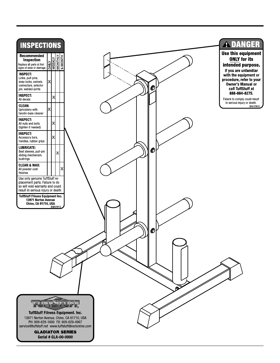 Tuff Stuff EWT-44 Olympic Plate Tree User Manual | Page 3 / 12