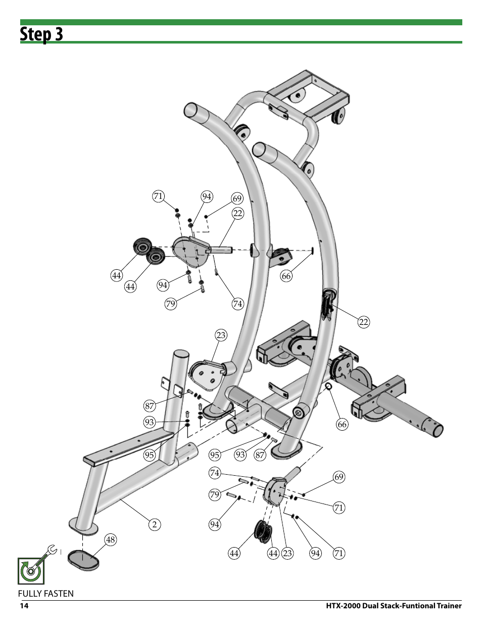 Step 3 | Tuff Stuff HTX-2000 Dual Stack Functional Trainer v.1 User Manual | Page 14 / 36