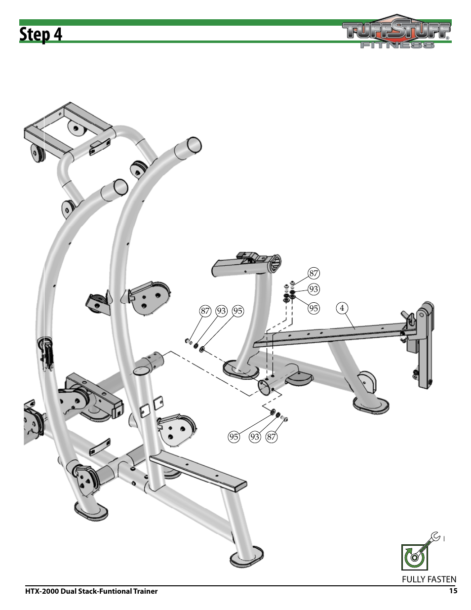 Step 4 | Tuff Stuff HTX-2000 Dual Stack Functional Trainer v.1 User Manual | Page 15 / 36