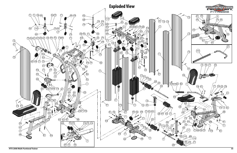 Tuff Stuff HTX-2000 Dual Stack Functional Trainer v.2 User Manual | 2 pages