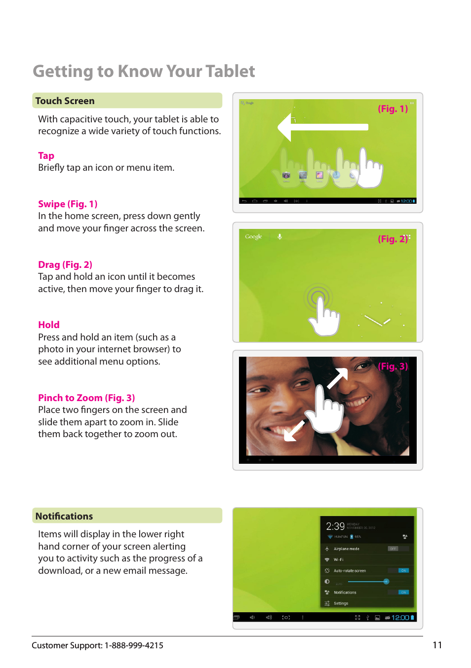 Getting to know your tablet | ZEKI TBQC1063B USER MANUAL User Manual | Page 11 / 23