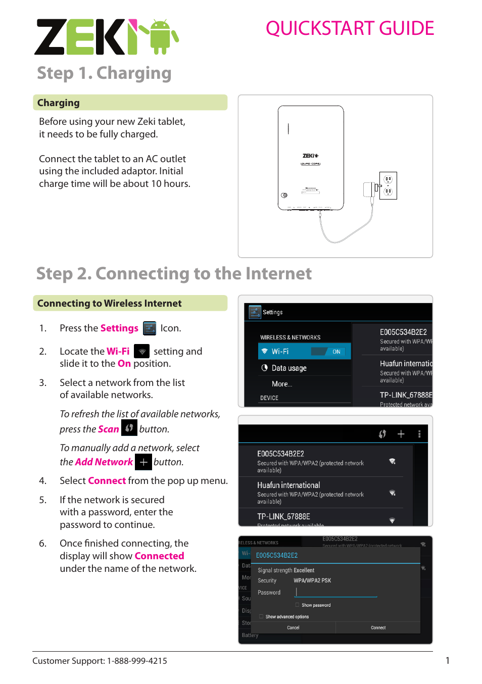 ZEKI TBQC1063B QUICKSTART GUIDE User Manual | 2 pages