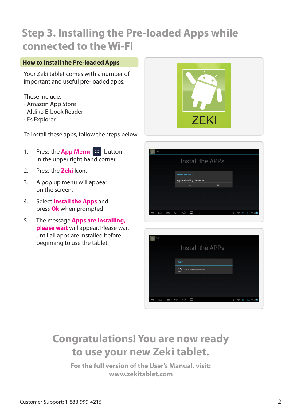 Connected to the wi-fi | ZEKI TBDC1093B QUICKSTART GUIDE User Manual | Page 2 / 2