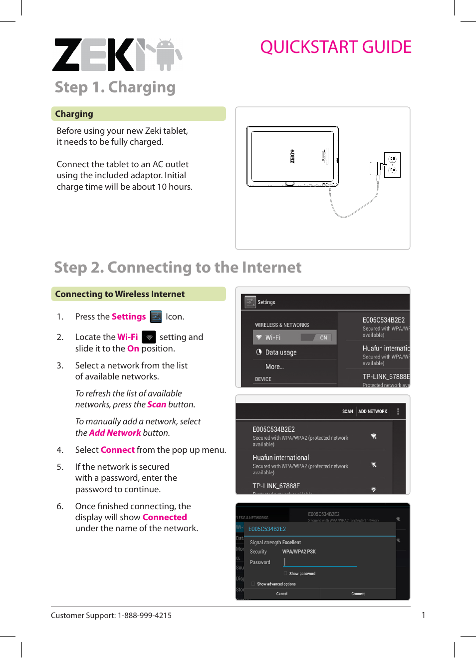 ZEKI TBD1083B QUICKSTART GUIDE User Manual | 2 pages