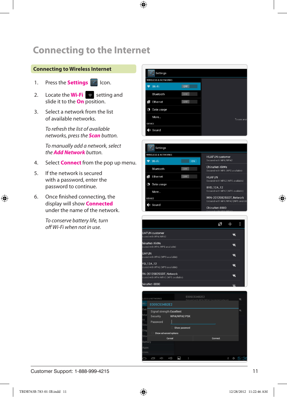 Connecting to the internet | ZEKI TBDB763B USER MANUAL User Manual | Page 11 / 23