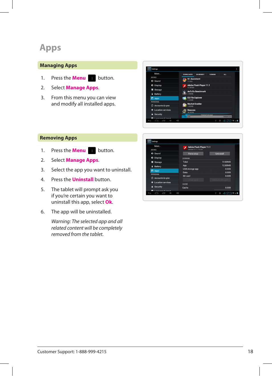 Apps | ZEKI TB782B USER MANUAL User Manual | Page 18 / 22