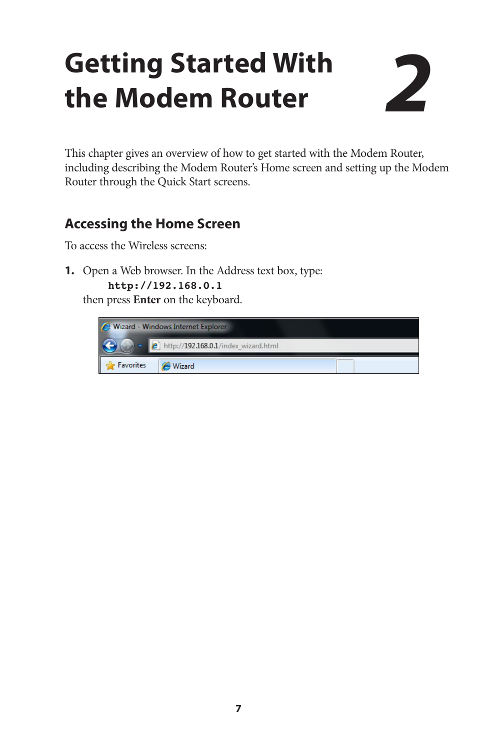 Getting started with the modem router, Accessing the home screen | Actiontec V1000H User Manual User Manual | Page 10 / 82