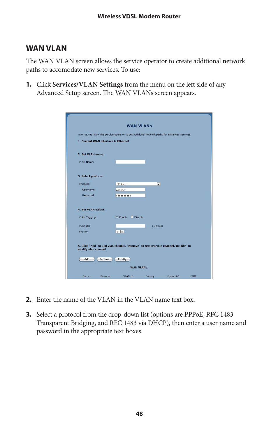 Wan vlan | Actiontec V1000H User Manual User Manual | Page 51 / 82