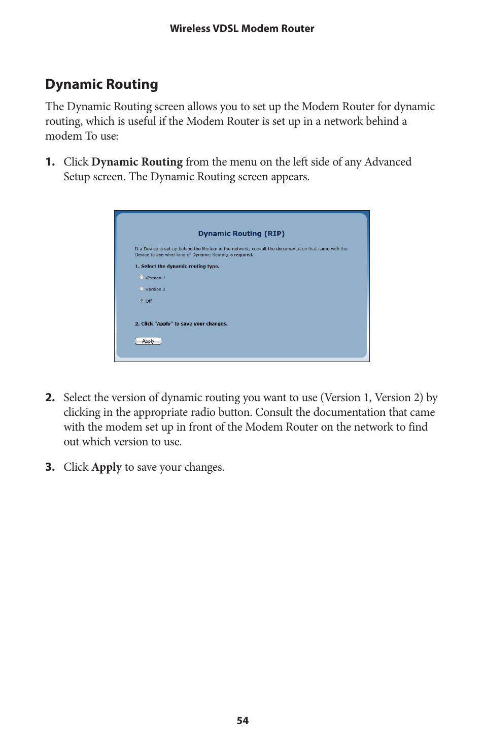 Dynamic routing | Actiontec V1000H User Manual User Manual | Page 57 / 82