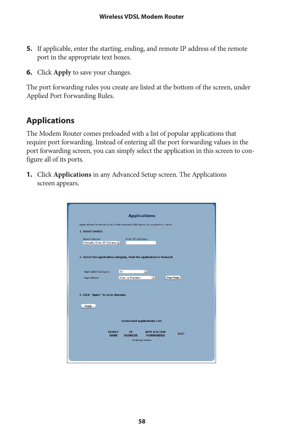 Applications | Actiontec V1000H User Manual User Manual | Page 61 / 82