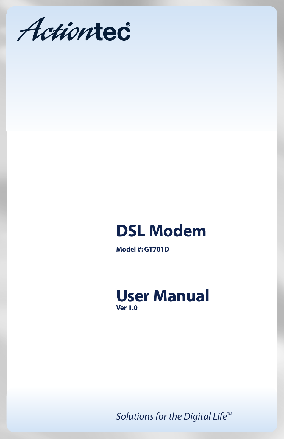 Actiontec GT701D User Manual User Manual | 91 pages