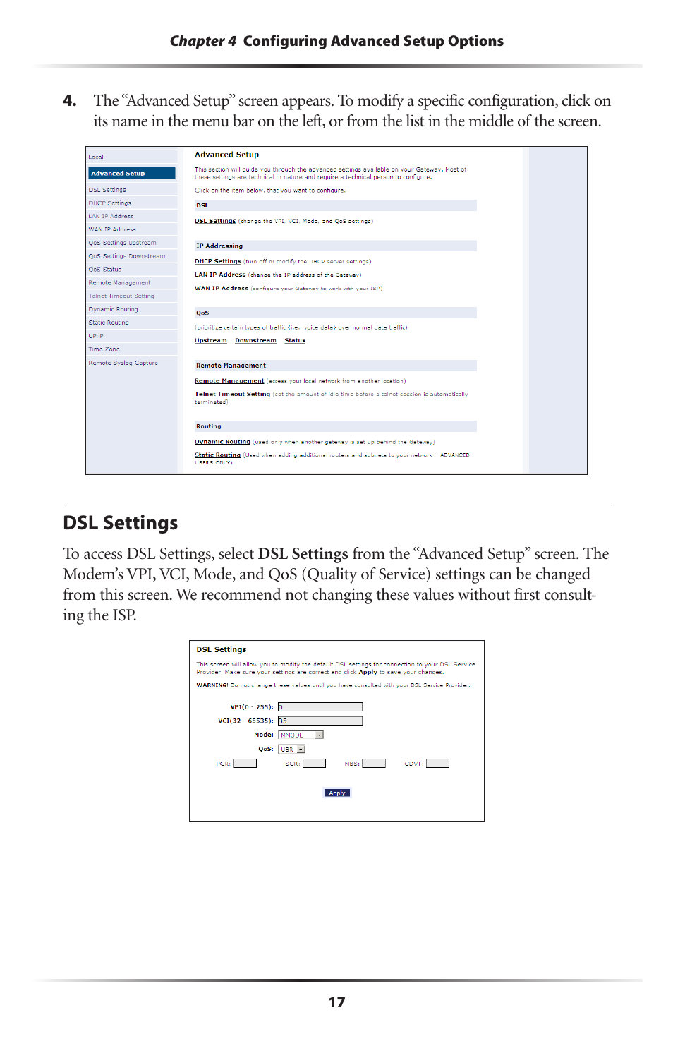 Dsl settings | Actiontec GT701D User Manual User Manual | Page 20 / 91