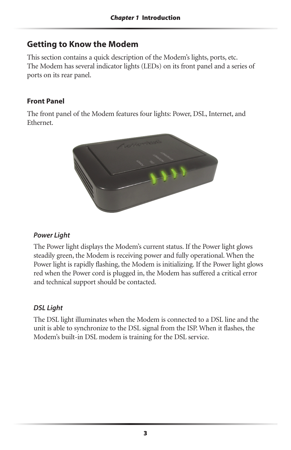 Getting to know the modem | Actiontec GT701D User Manual User Manual | Page 6 / 91