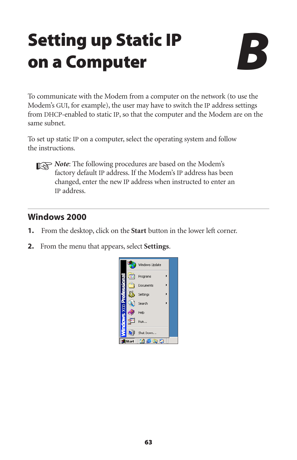 Setting up static ip on a computer | Actiontec GT701D User Manual User Manual | Page 66 / 91