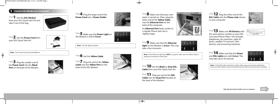 Actiontec GT701D Installation Guide User Manual | 2 pages