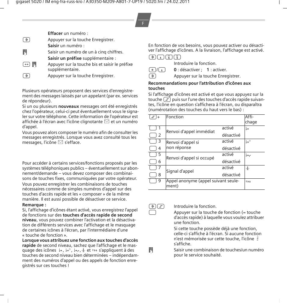 Affichage « nouveau message | GIGASET COMMUNICATIONS GMBH 5020 User Manual | Page 17 / 44