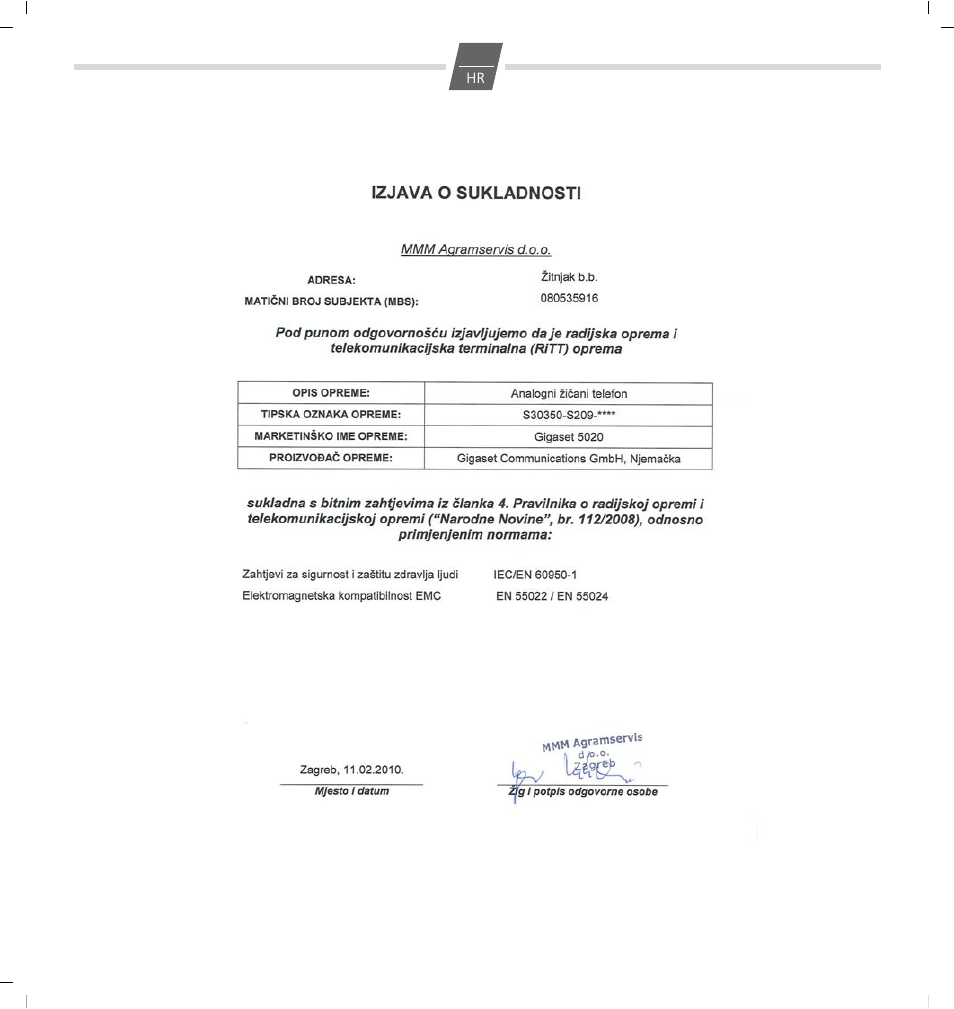 GIGASET COMMUNICATIONS GMBH 5020 User Manual | Page 41 / 44