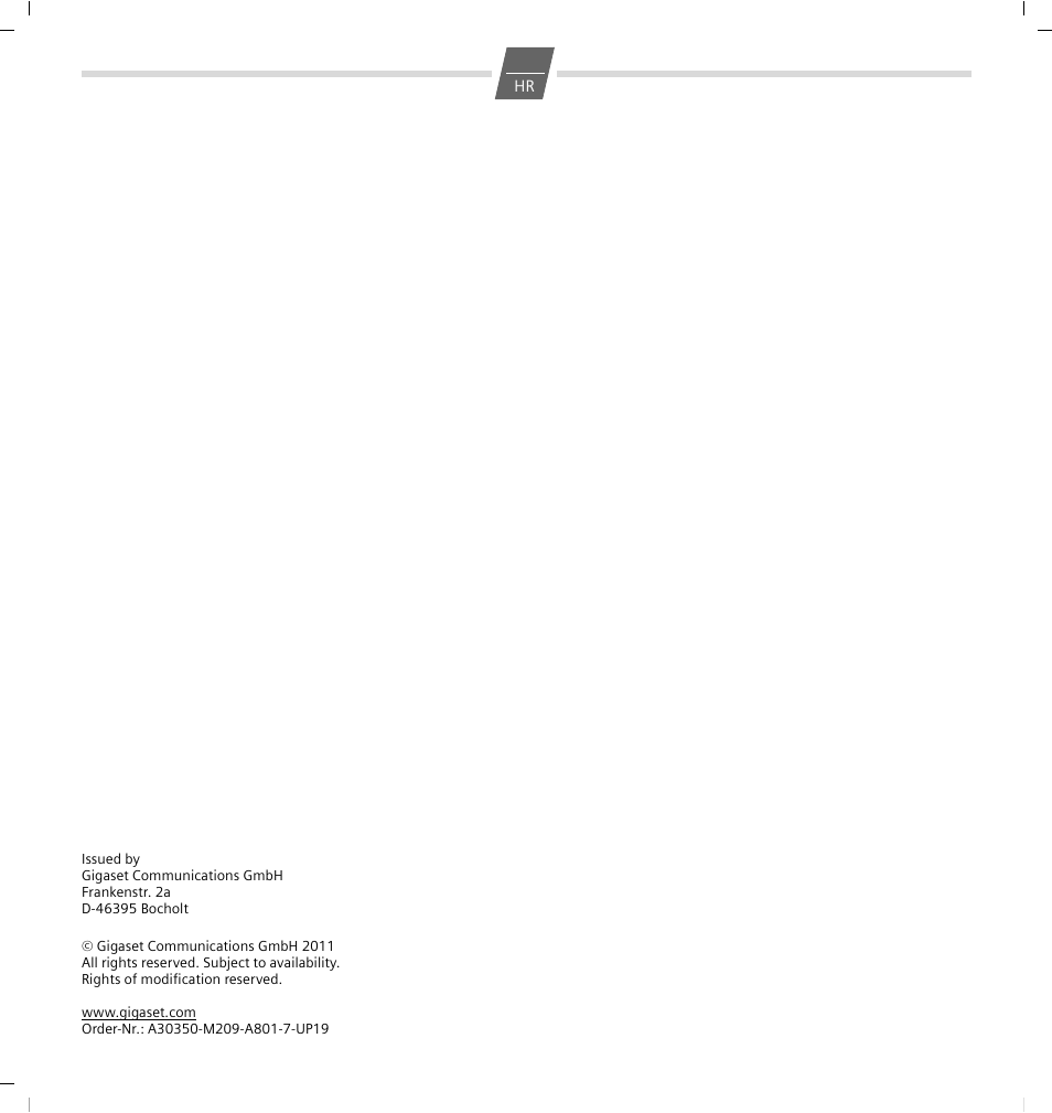 GIGASET COMMUNICATIONS GMBH 5020 User Manual | Page 44 / 44