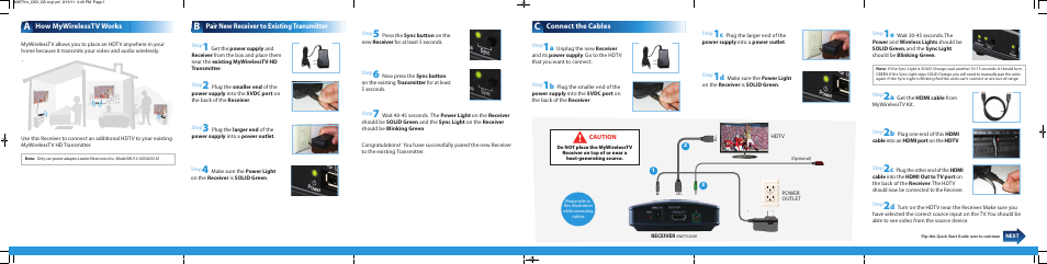 Actiontec MWTV200R Installation Guide User Manual | 2 pages