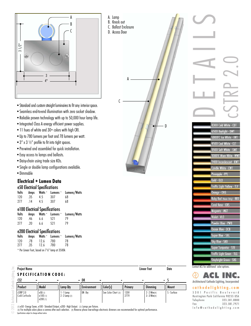ACL cSTRP 2.0 Details/Specs User Manual | 1 page