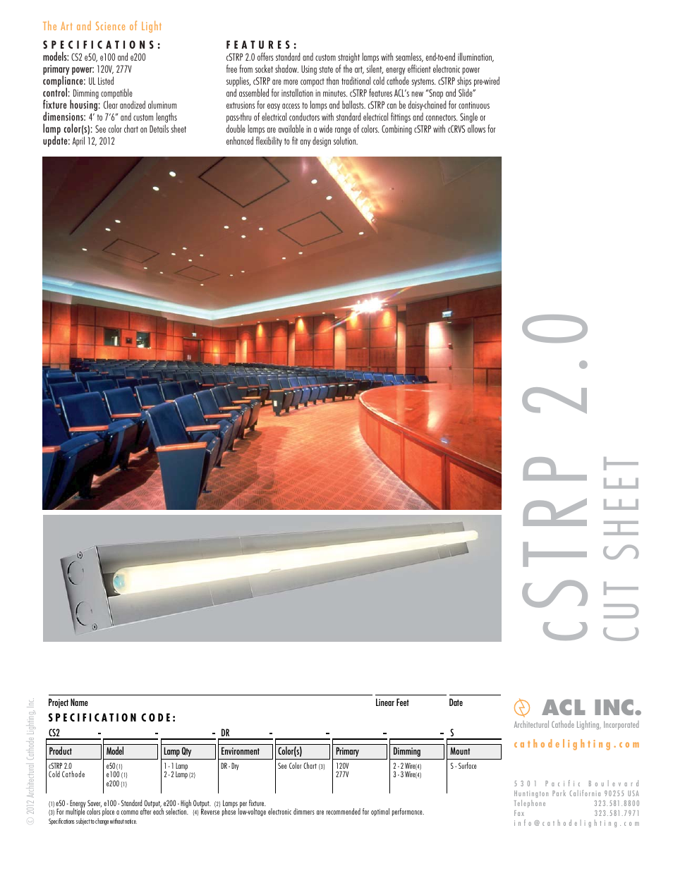 ACL cSTRP 2.0 Cut Sheet User Manual | 1 page