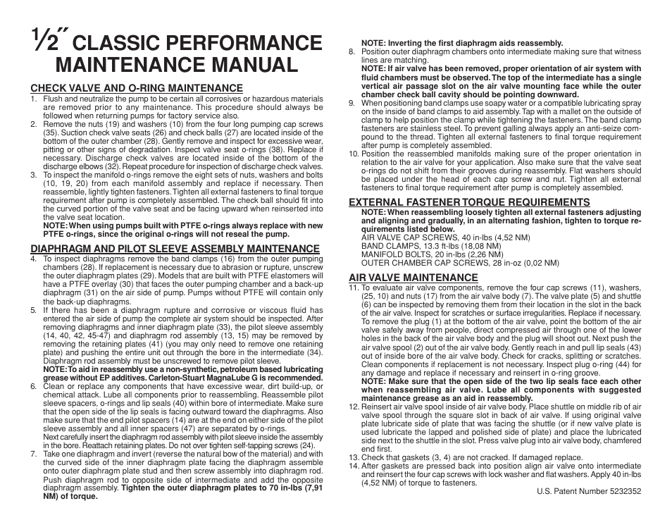 All-Flo KN-5 1/2 Classic PVDF User Manual | 2 pages