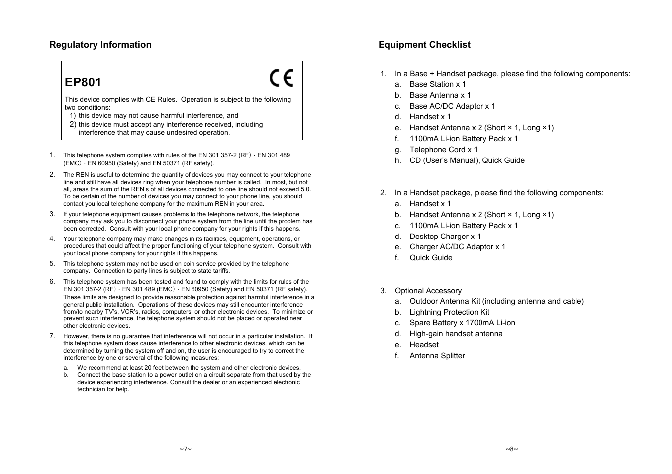 Ep801 | SENAO EnGenius EP-801 User Manual | Page 4 / 167