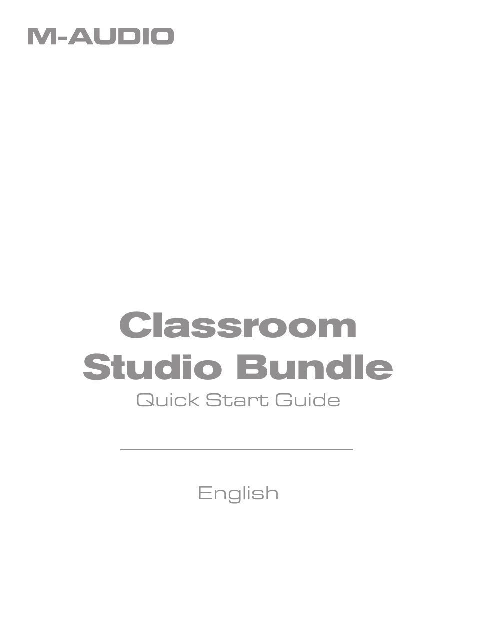 M-AUDIO Classroom Studio User Manual | 8 pages
