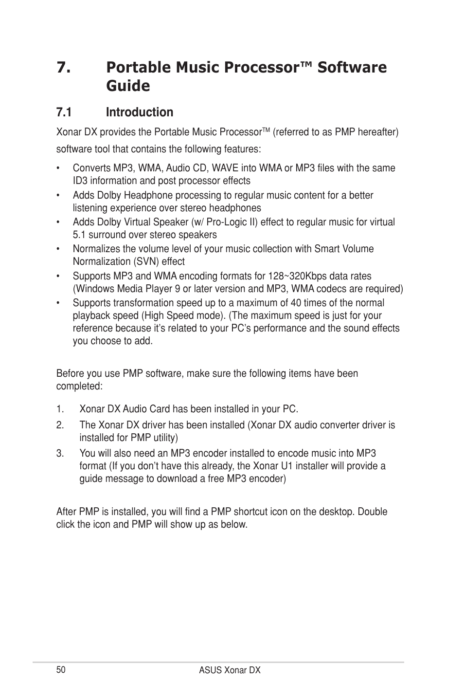 Portable music processor™ software guide, 1 introduction | Asus Xonar DX User Manual | Page 56 / 80