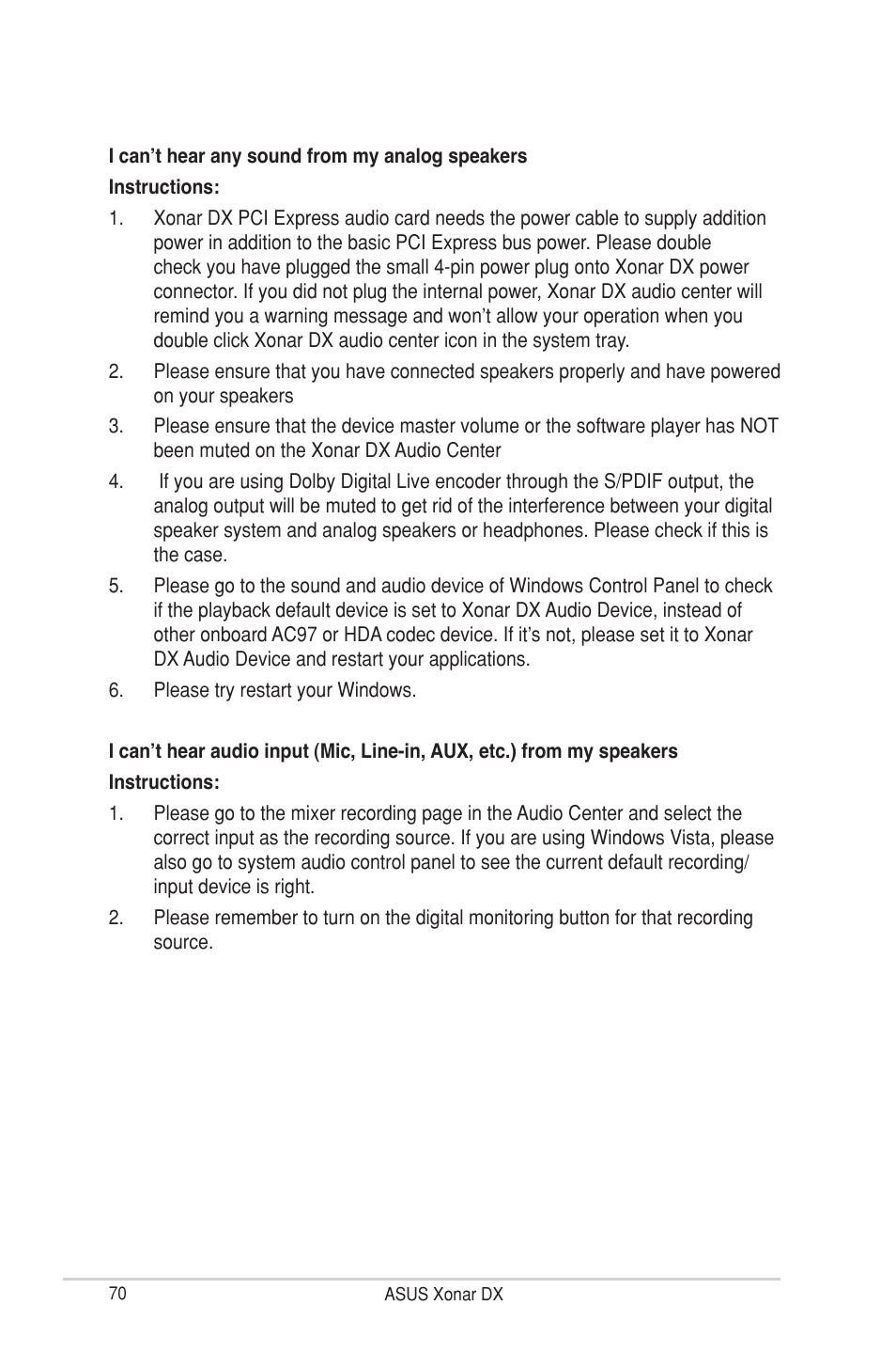 Asus Xonar DX User Manual | Page 76 / 80