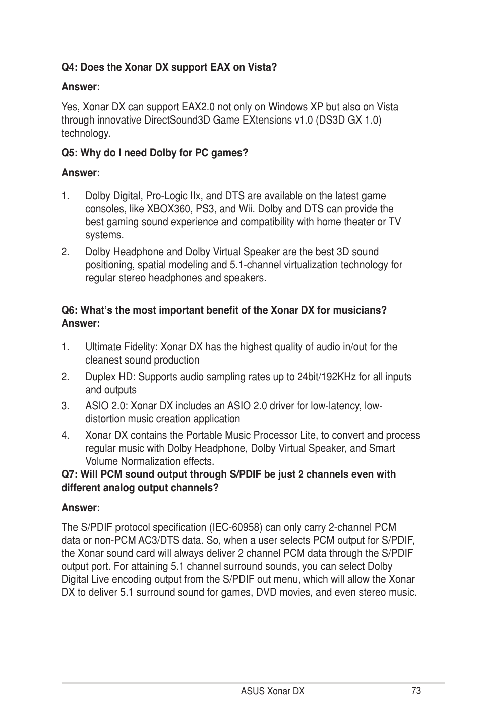 Asus Xonar DX User Manual | Page 79 / 80