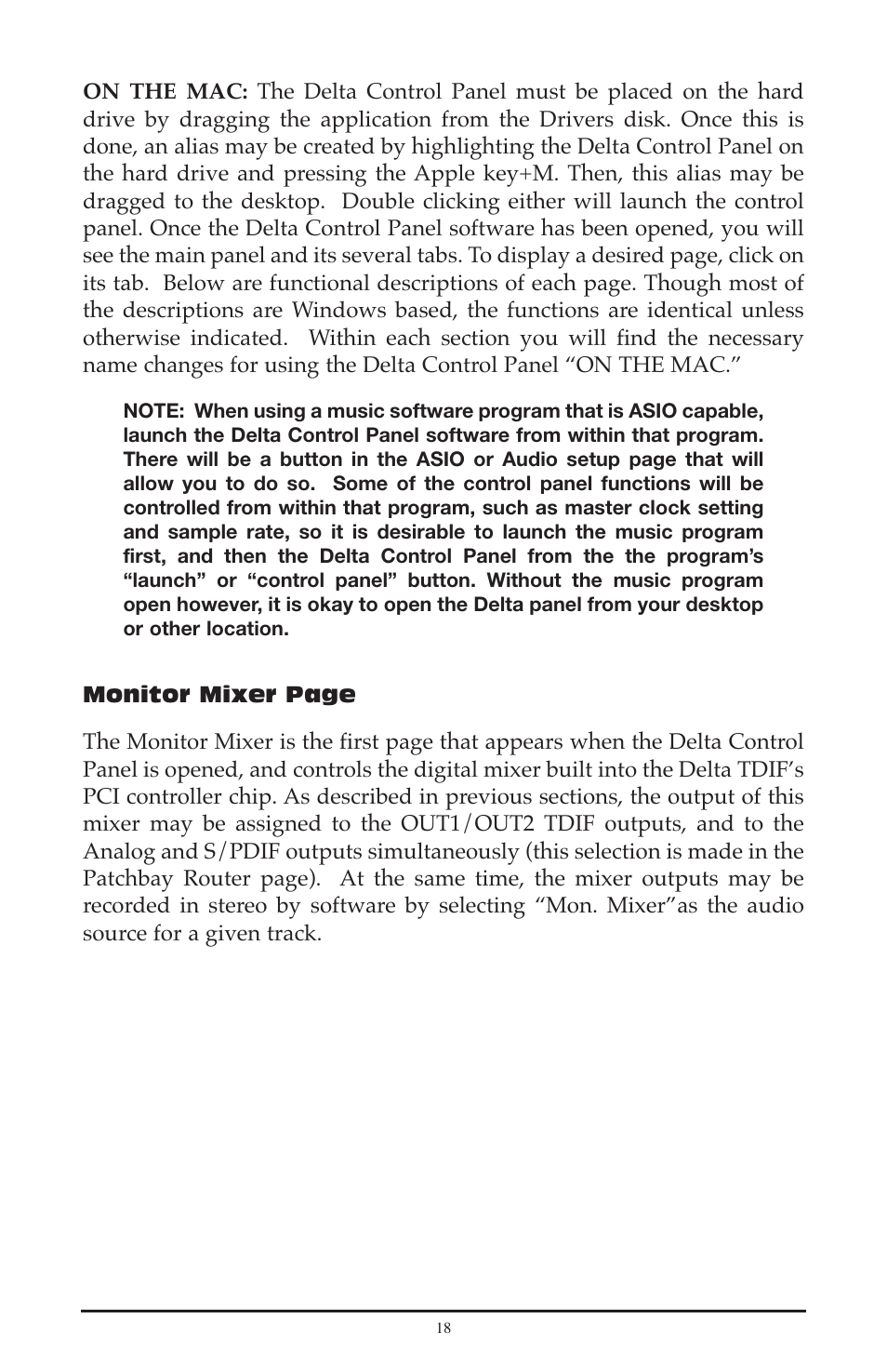 M-AUDIO Delta TDIF User Manual | Page 18 / 58