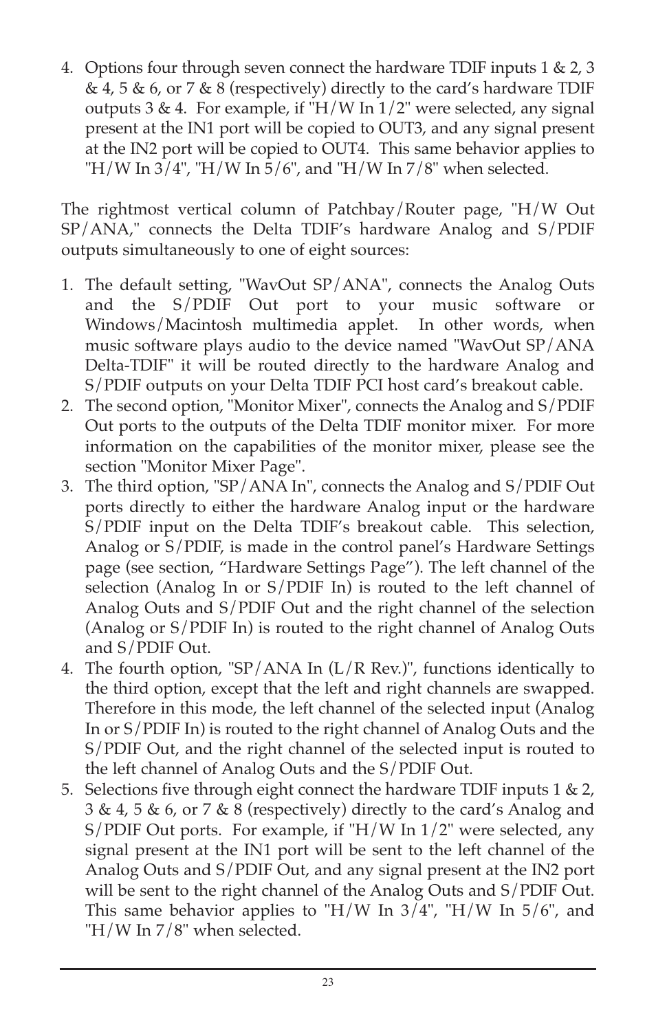 M-AUDIO Delta TDIF User Manual | Page 23 / 58