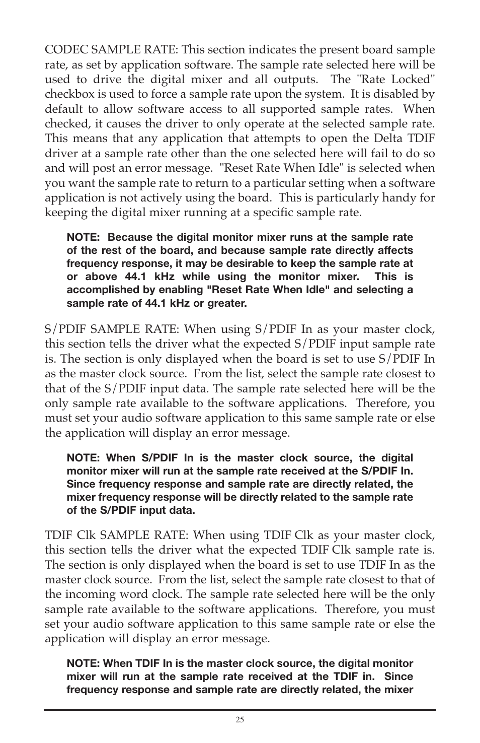 M-AUDIO Delta TDIF User Manual | Page 25 / 58